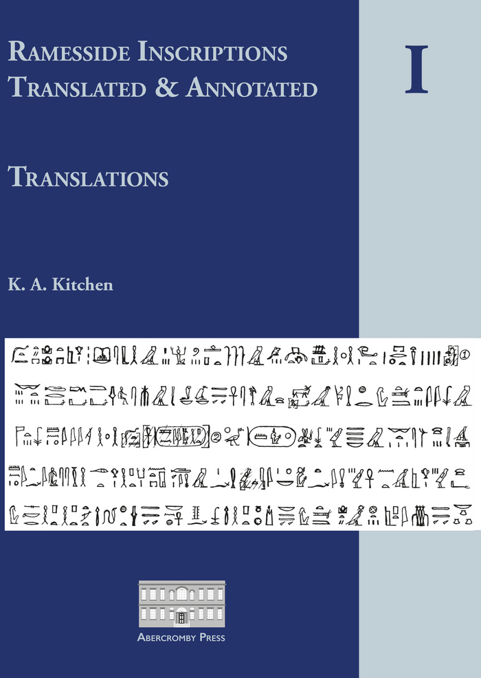 Books | Ramesside Inscriptions: Translated and Annotated: Translations ...